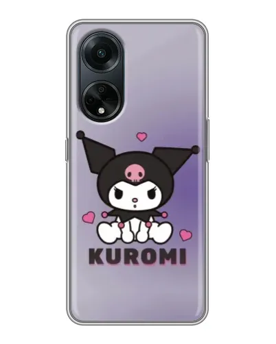 Чехол для OPPO A98 с картинкой «Kuromi — фиолетовый арт»