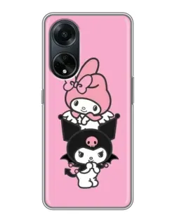 Чехол для OPPO A98 с картинкой «My Melody и Kuromi»
