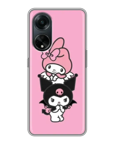 Чехол для OPPO A98 с картинкой «My Melody и Kuromi»