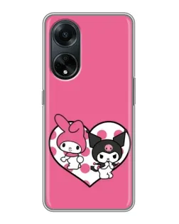 Чехол для OPPO A98 с картинкой «Kuromi и My Melody»