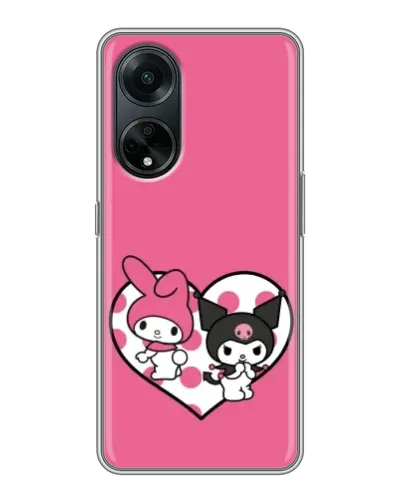 Чехол для OPPO A98 с картинкой «Kuromi и My Melody»