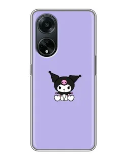 Чехол для OPPO A98 с картинкой «Kuromi — фиолетовый минимализм»