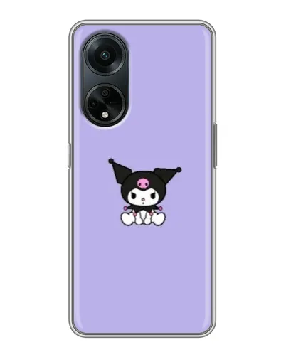 Чехол для OPPO A98 с картинкой «Kuromi — фиолетовый минимализм»