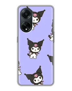 Чехол для OPPO A98 с картинкой «Паттерн с Kuromi»
