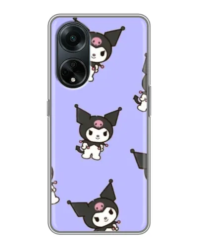 Чехол для OPPO A98 с картинкой «Паттерн с Kuromi»
