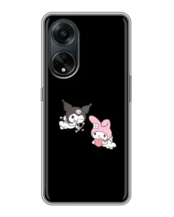 Чехол для OPPO A98 с картинкой «My Melody и Kuromi»