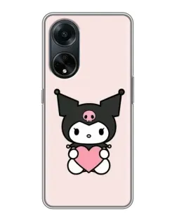 Чехол для OPPO A98 с картинкой «Kuromi и сердце»