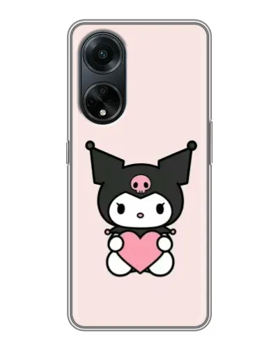 Чехол для OPPO A98 с картинкой «Kuromi и сердце»