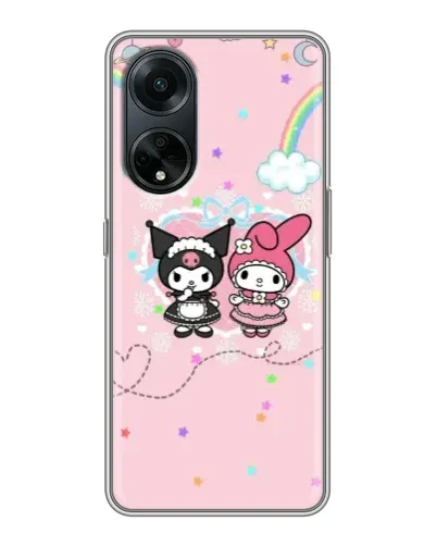 Чехол для OPPO A98 с картинкой «My Melody и Kuromi»