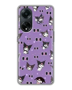 Чехол для OPPO A98 с картинкой «Kuromi — паттерн»