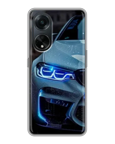Чохол для OPPO A98 з картинкою «Погляд BMW з синіми фарами» Чохол для OPPO A98 з картинкою «Погляд BMW з синіми фарами»