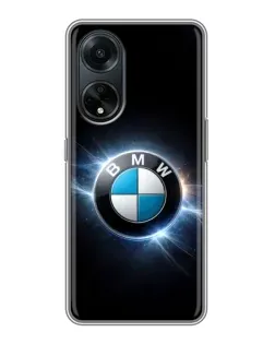 Чохол для OPPO A98 з картинкою «BMW — неонове сяйво»