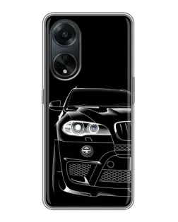 Чохол для OPPO A98 з картинкою «Темний силует BMW»