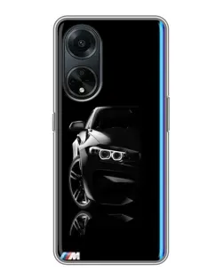 Чохол для OPPO A98 з картинкою «Силует BMW в темряві»
