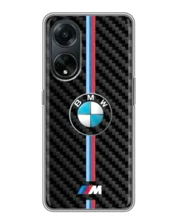 Чохол для OPPO A98 з картинкою «Емблема BMW та карбон»