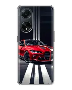 Чохол для OPPO A98 з картинкою «Червона BMW на дорозі»