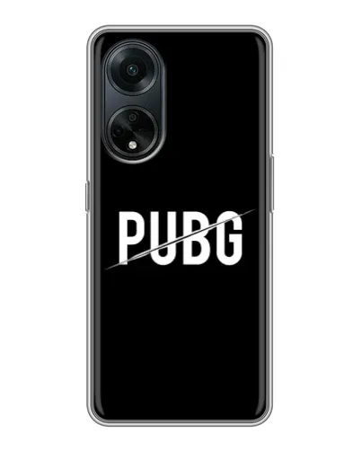 Чохол для OPPO A98 з картинкою «PUBG — білий логотип»