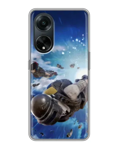 Чохол для OPPO A98 з картинкою «Десант PUBG — стрибок»