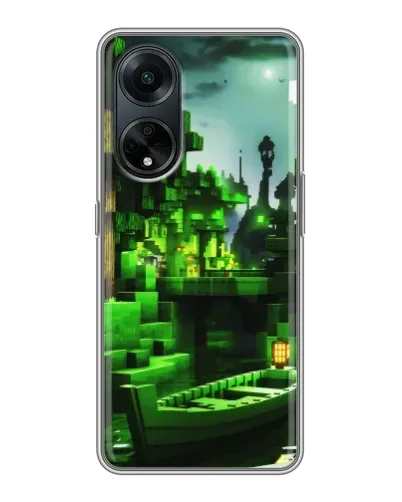 Чохол для OPPO A98 з картинкою «Minecraft лісовий пейзаж»