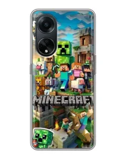 Чохол для OPPO A98 з картинкою «Замок Minecraft»
