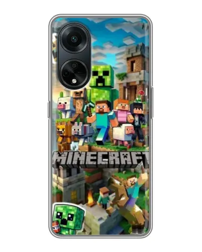 Чохол для OPPO A98 з картинкою «Замок Minecraft»
