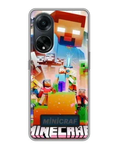 Чохол для OPPO A98 з картинкою «Minecraft герої гри»