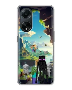 Чохол для OPPO A98 з картинкою «Ендермен у лісі»