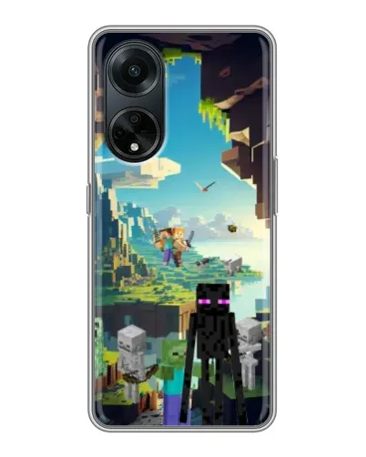 Чохол для OPPO A98 з картинкою «Ендермен у лісі»