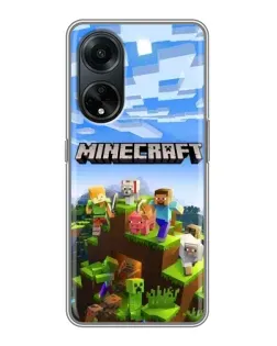 Чохол для OPPO A98 з картинкою «Minecraft класичний світ»