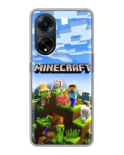 Чохол для OPPO A98 з картинкою «Minecraft класичний світ»