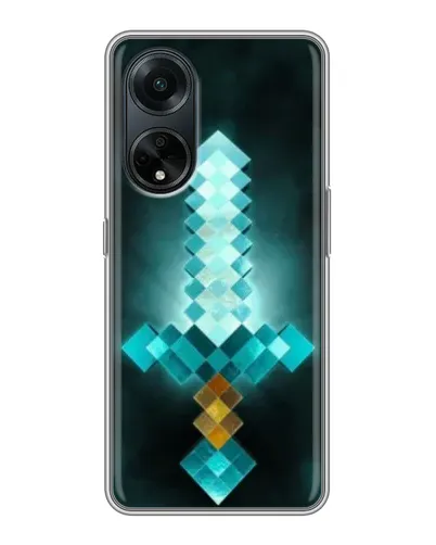 Чохол для OPPO A98 з картинкою «Алмазний меч неон»
