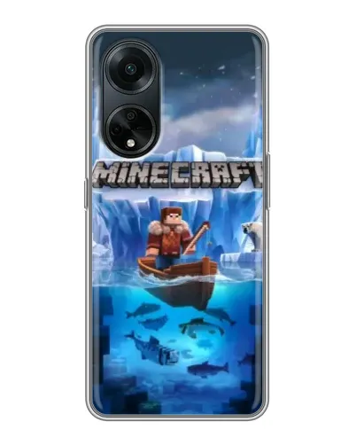 Чохол для OPPO A98 з картинкою «Minecraft льодянийсвіт»