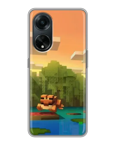 Чохол для OPPO A98 з картинкою «Майнкрафт захід сонця»