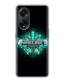 Чохол для OPPO A98 з картинкою «Minecraft Diamond лого»