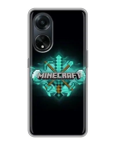 Чохол для OPPO A98 з картинкою «Minecraft Diamond лого»