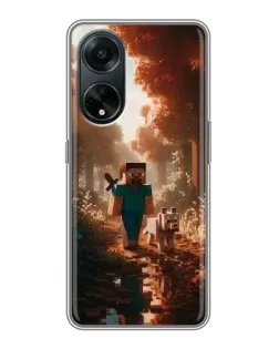 Чохол для OPPO A98 з картинкою «Стів у лісі»