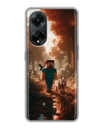 Чохол для OPPO A98 з картинкою «Стів у лісі»