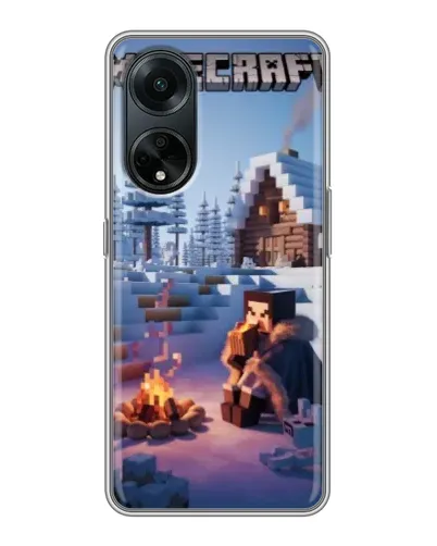 Чохол для OPPO A98 з картинкою «Зимовий Minecraft»