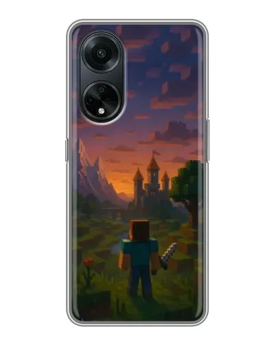 Чохол для OPPO A98 з картинкою «Стів біля вежі»