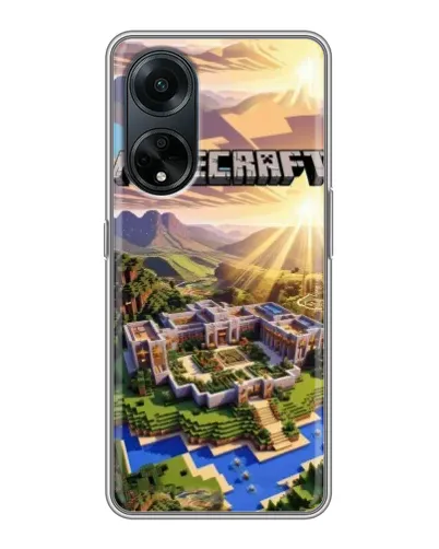 Чохол для OPPO A98 з картинкою «Minecraft панорама»