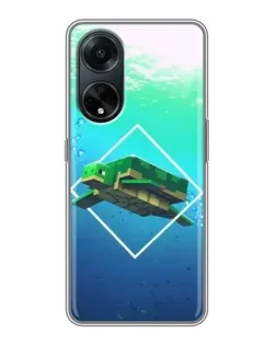 Чохол для OPPO A98 з картинкою «Черепаха Minecraft»