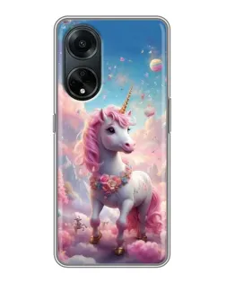 Чохол для OPPO A98 з картинкою «Єдиноріг серед хмар»