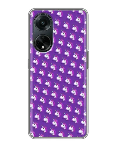 Чохол для OPPO A98 з картинкою «Єдинороги на фіолетовому»