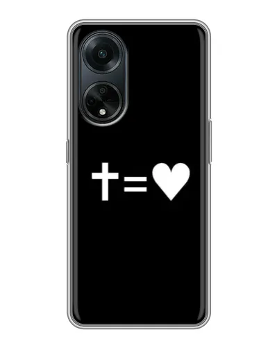 Чохол для OPPO A98 з картинкою «Хрест та Серце»