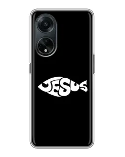 Чехол для OPPO A98 с картинкой «Рыба Jesus» Чехол для OPPO A98 с картинкой «Рыба Jesus»