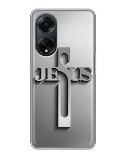 Чехол для OPPO A98 с картинкой «Металлический крест Jesus» Чехол для OPPO A98 с картинкой «Металлический крест Jesus»
