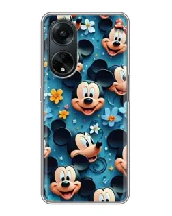 Чохол для OPPO A98 з картинкою «Паттерн Міккі та Мінні»