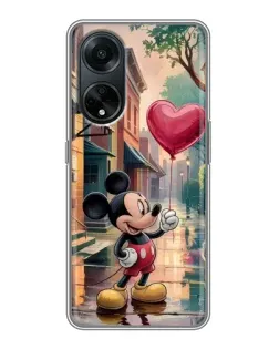 Чохол для OPPO A98 з картинкою «Міккі та кулька-серце»