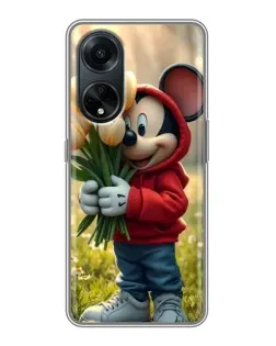 Чохол для OPPO A98 з картинкою «Міккі з тюльпанами»