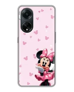 Чохол для OPPO A98 з картинкою «Мінні Маус та сердечка»